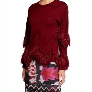 Kobi Halperin Simone feather fringe Sweater
